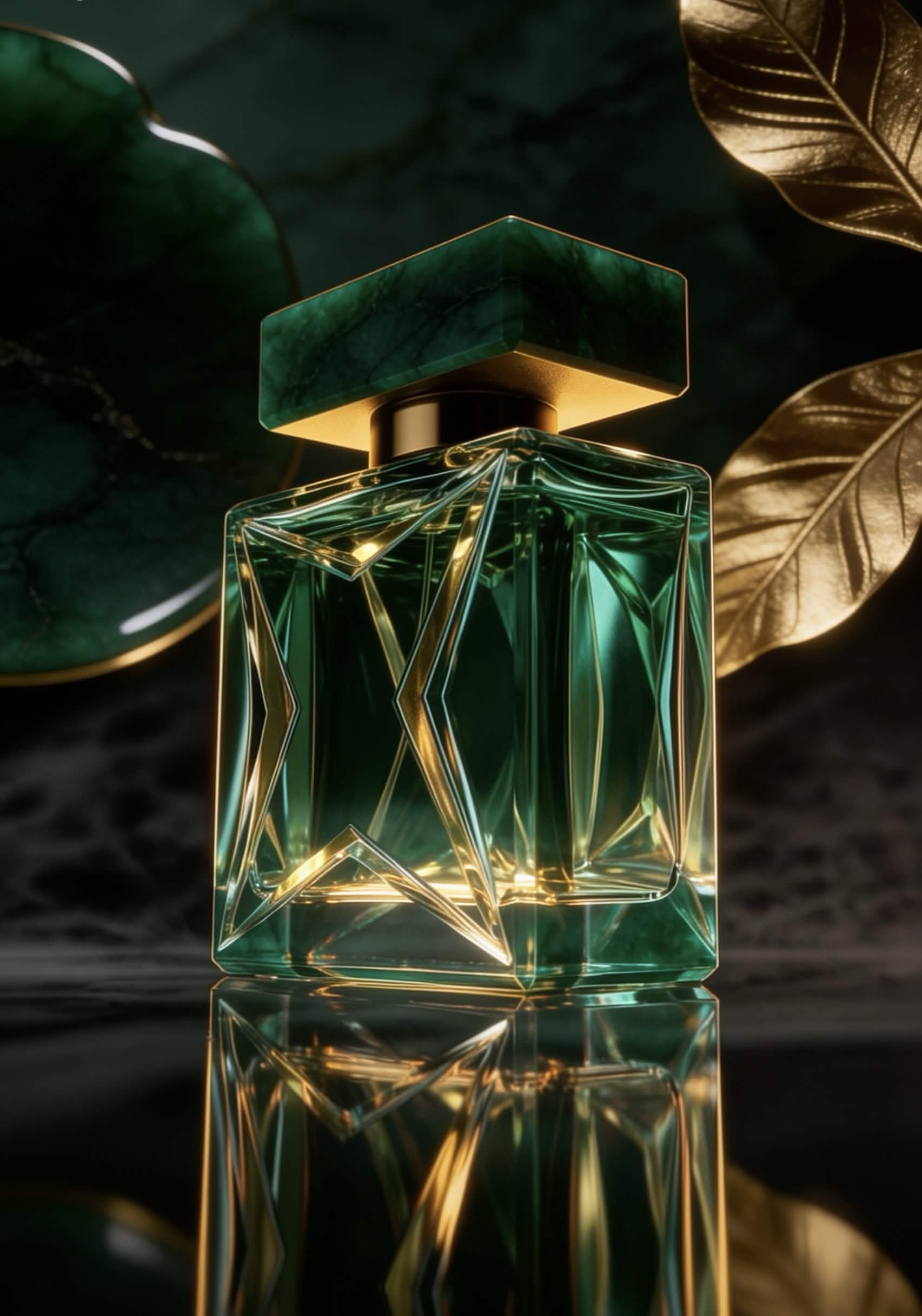 Emerald perfume campaign visual