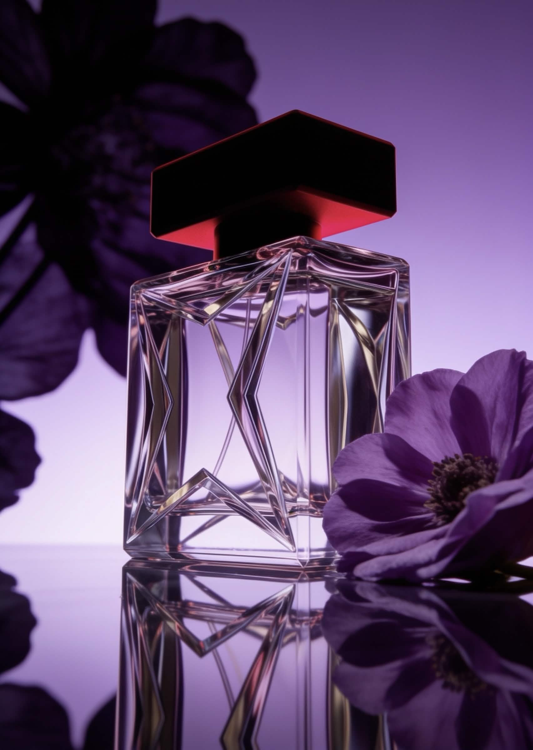 Violet perfume campaign visual