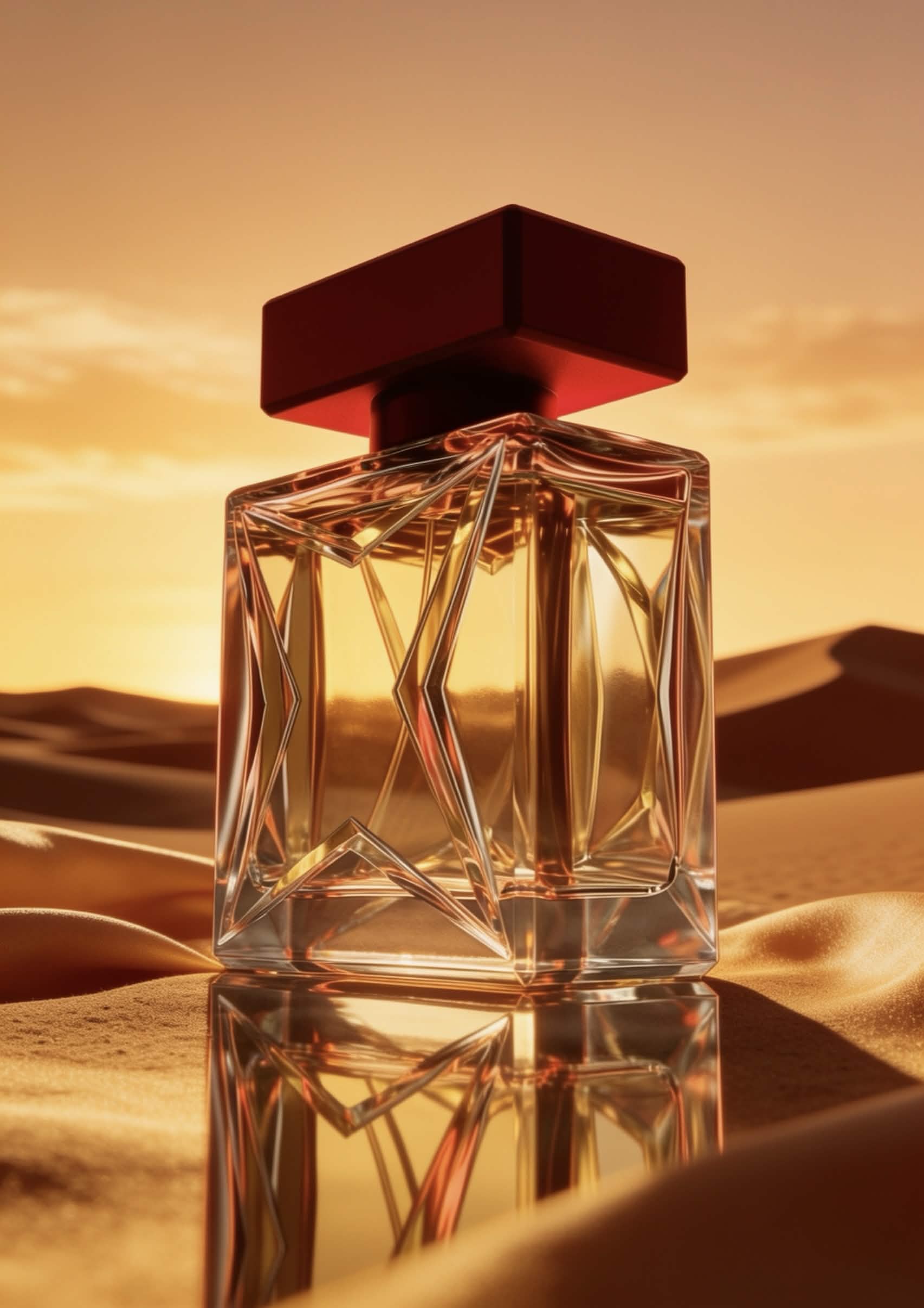 Amber perfume campaign visual